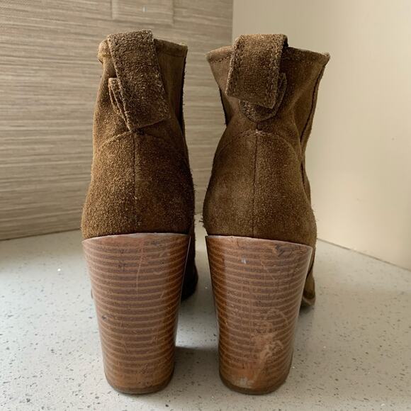 Zara Suede Ankle Boot 10 US - Picture 5 of 9